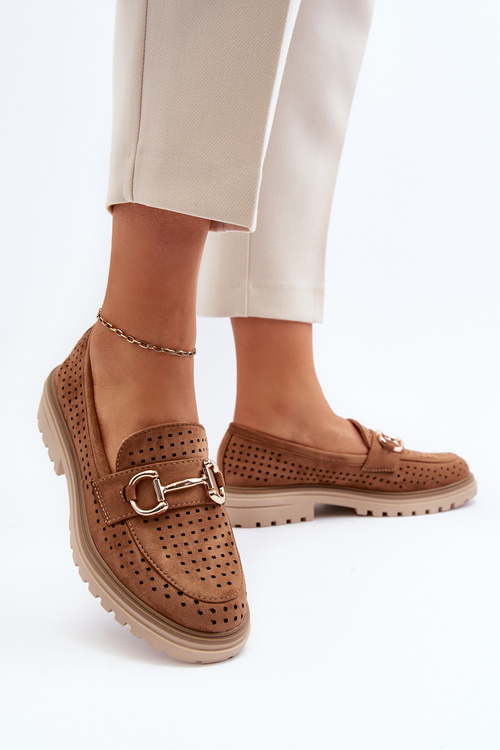 Dámske Ajour mokasíny s ozdobou Camel Talesse