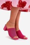 Dámske Sandále Na Opätku Typ Blok Fuchsie Wenilan