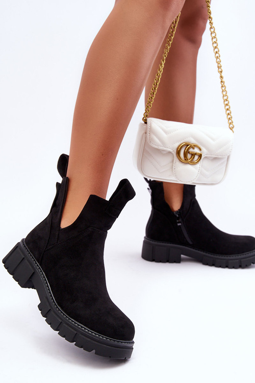 Čierne nebeské topánky s strihom -out