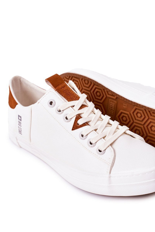 Pánské Kožené Tenisky Big Star GG174025 Bílé