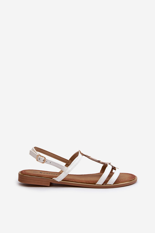 Dámské bílé sandály s zlatými ozdobami Raiva