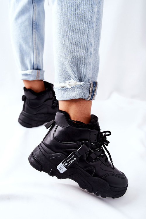 Dámské zateplené Sneakersy Černé Kaphia