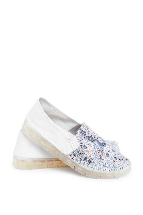 Women's Polobotky Maciejka Slip-on Kožené Bílé 03512-46