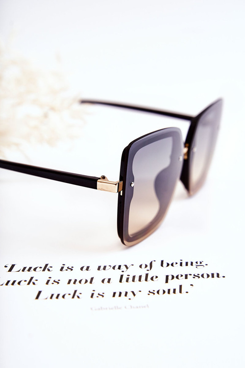 Módní dámské sluneční brýle V130045 Černá a zlatá