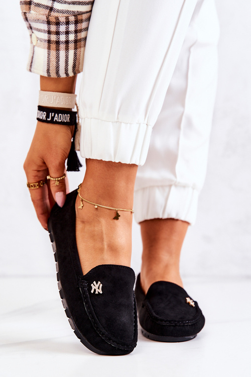 Ženské semišové mokasíny Black Madaryn