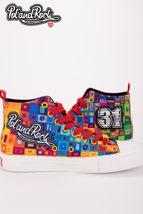 Tenisky Pol'and'Rock Festival X Big Star SS174504 Zeleno-Žlté