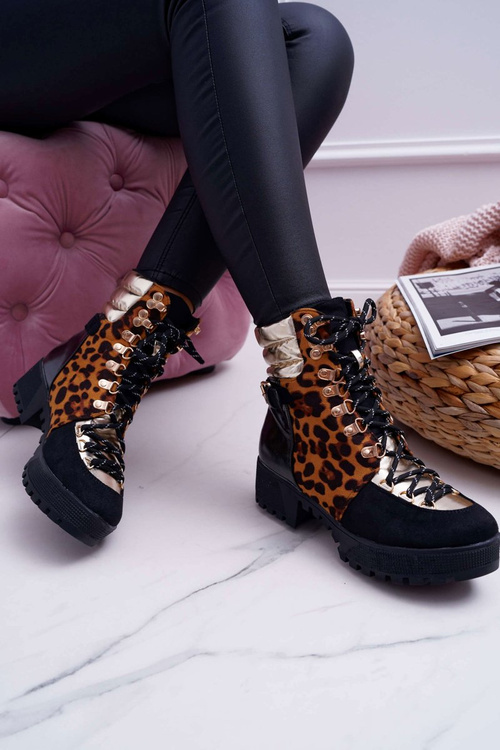 Dámské Kotníkové Boty zateplené Leopard Move On