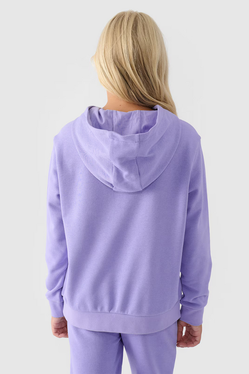 Dievčenská Nerezaná Mikina S Kapucňou Hladká 4F 4FJWMM00TSWSF1316-32S