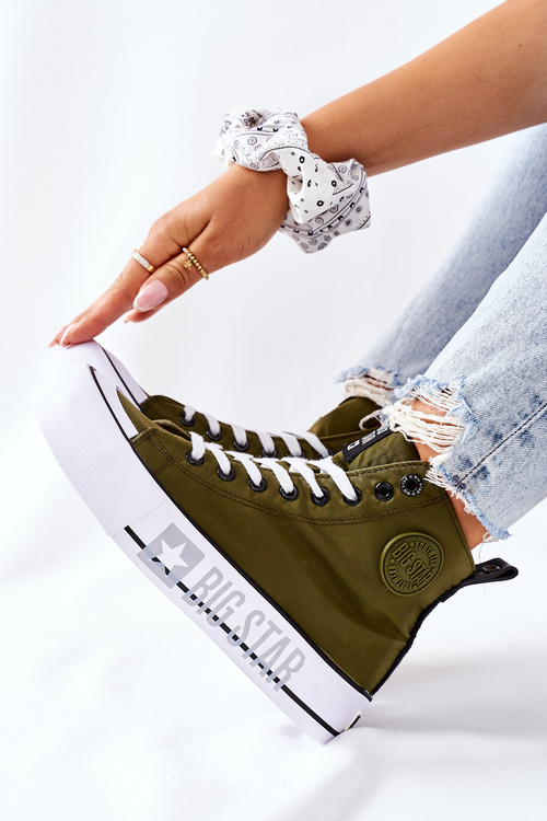 Vysoké Tenisky Na Platformě Big Star II274018 Khaki