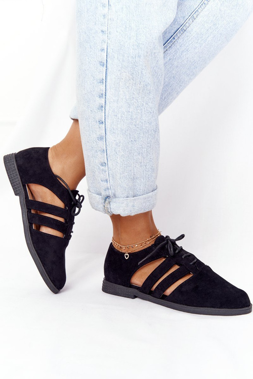 Dámské Polobotky S Výřezy Černé Lu Boo