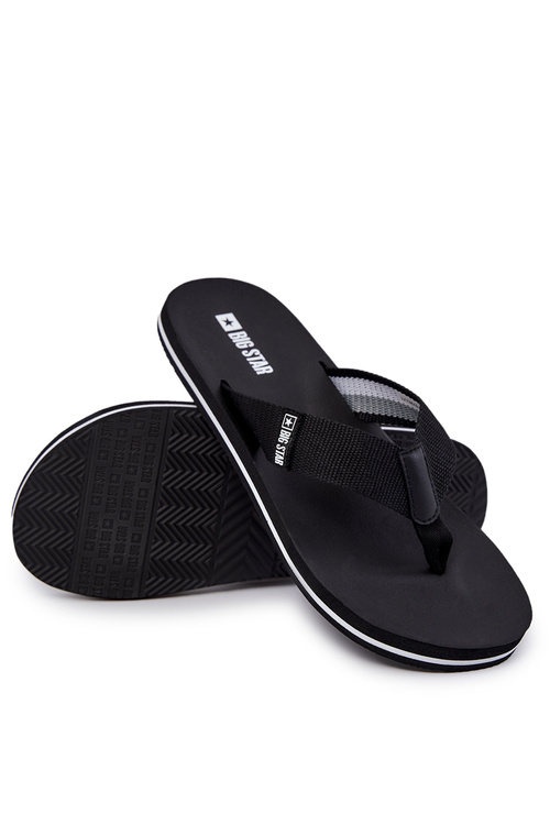 Pánske flip -flops veľká hviezda jj174519 čierna