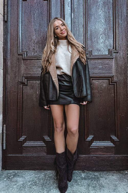 Dámské kotníkové boty na podpatku s třásněmi a žebrováním Zateplené Čokoládové Darlina