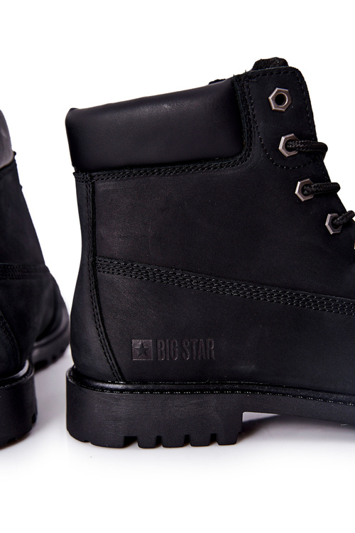 Kožené Boty Trappers Big Star II174263 Černé