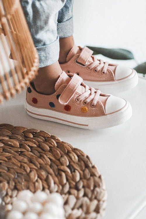 Detské tenisky na suchý zips Veľká hviezda JJ374054 Pink