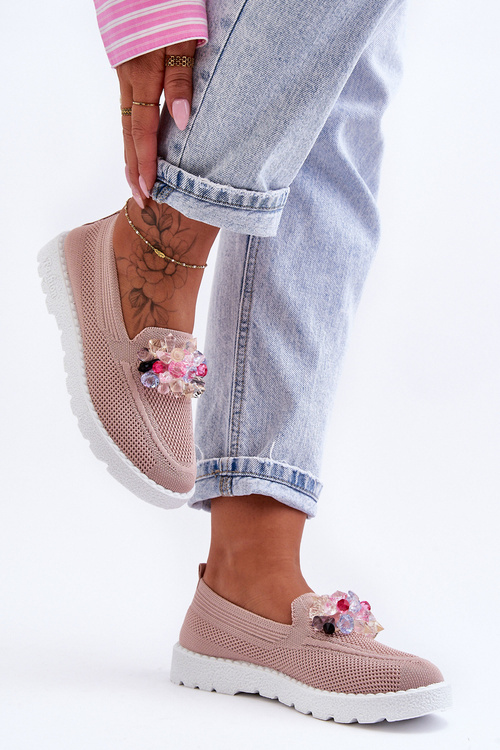 Dámské tenisky na tkaničce s ozdobou růžové Taylor