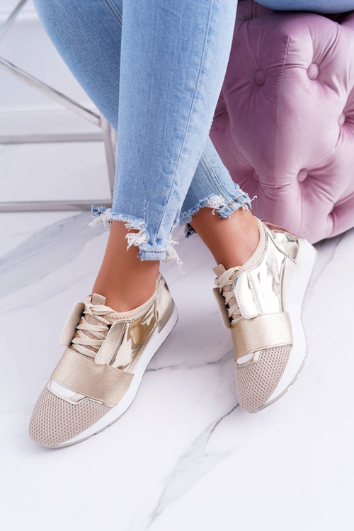 Lu Boo Dámske zlaté športové topánky Madoni