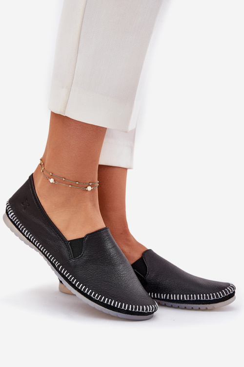 Kožené Baleríny Maciejka T3512-71 Černé