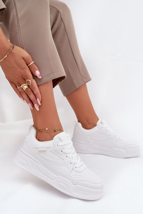 Dámske Tenisky Na Platforme Big Star SS274590 HI-POLY SYSTEM Biele