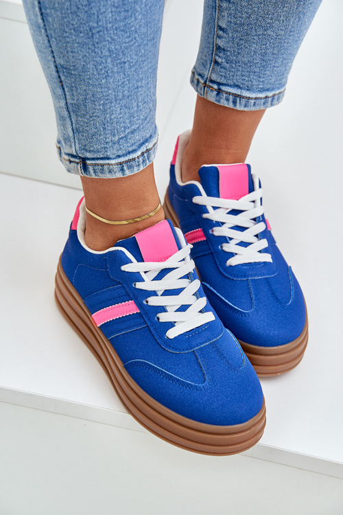 Dámské Tenisky Na Platformě Tmavě Modré Dravinnia