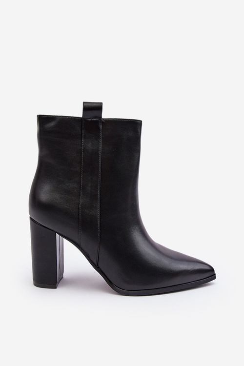 Dámské kožené botky na sloupu černé Vevine