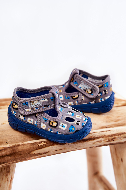 Boty Pantofle Befado Animals 533P020 Šedá