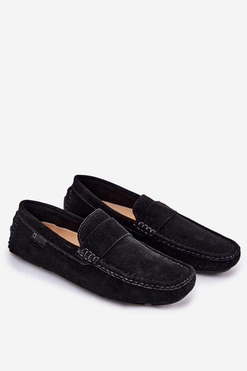 Semišové Pánské Mokasíny Big Star RR174049 Černé