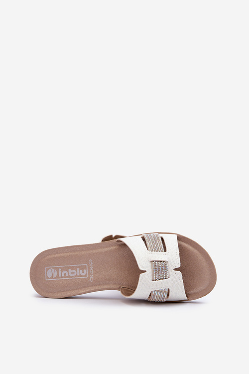 Pohodlné Lesklé Dámske Papuče Inblu BA000050 Biele