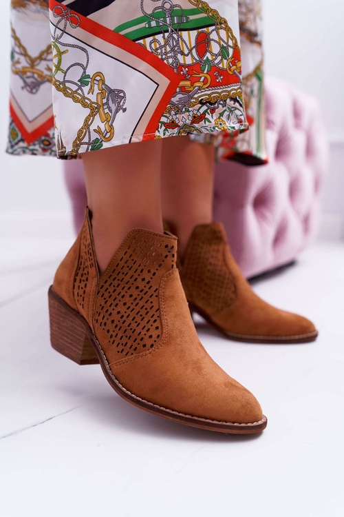 Dámské Kotníkové Jarní Cowgirl Camel Matty