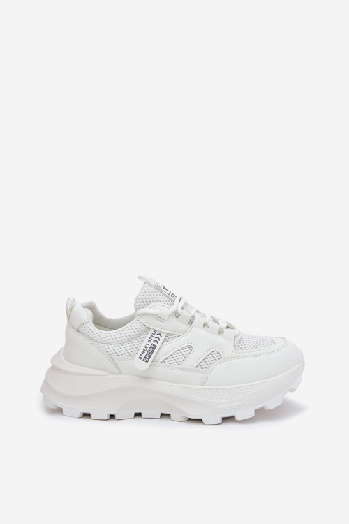 Dámské Sportovní Boty Sneakers Na Tlusté Podešvi Bílé Prononice