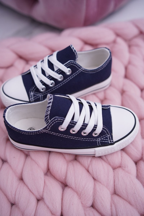 Mládežnícke tenisky filimonové námorné modré topánky