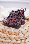 Dětské Boty Se Zipem Růžové Leopard Lilo