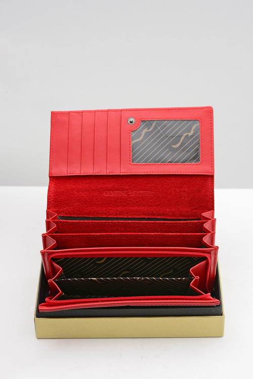 Veľká dámska červená peňaženka