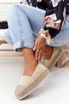 Espadrilles na platforme Straw S. Barski Beige