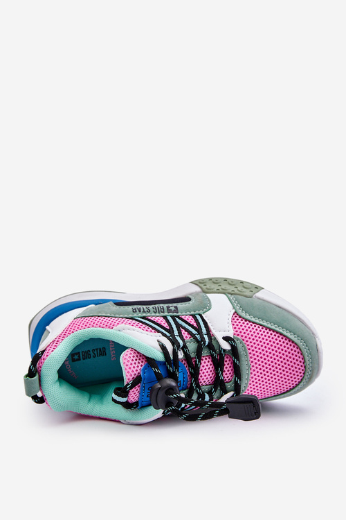 Dětská sportovní obuv Memory Foam System Big Star LL374219 růžovo-zelená