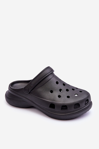 Pěnové Sandály Crocs Na Robustní Podrážce Černe Katniss