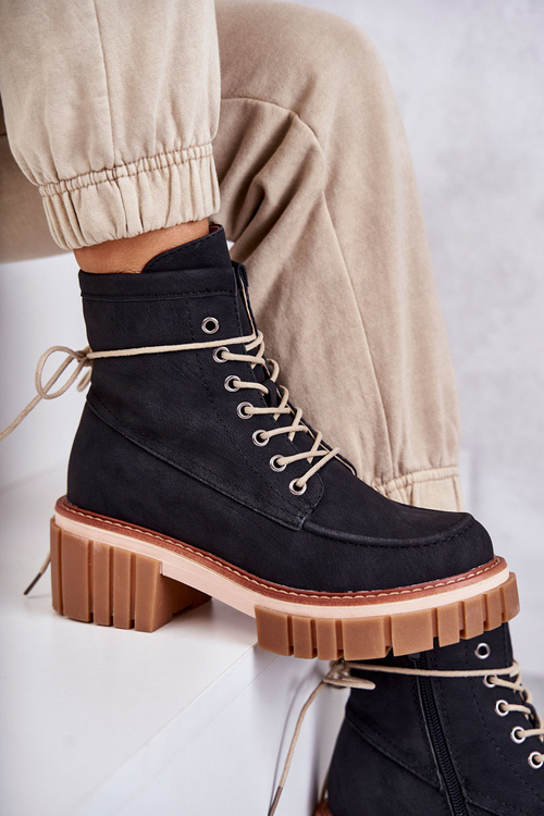 Módne čierne Gerda izolované topánky