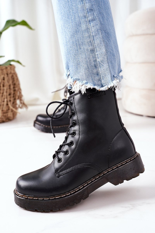 Teplé Kotníkové Boty Workery Big Star II274105 Černé