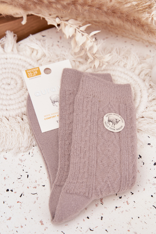 Dámske vlněné šedé ponožky
