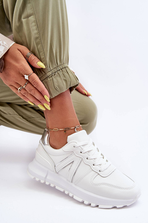 Dámska kožená topánka z bieleho kabama