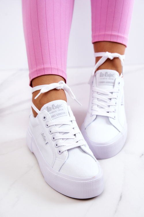 Tenisky na platformě Lee Cooper LCW-22-31-0884L Bílý