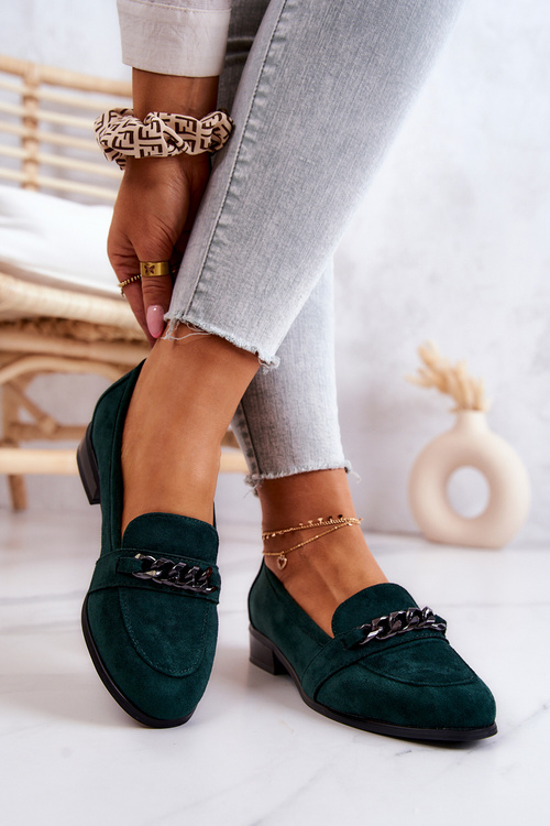 Zańczowe Moccasins Green Yasmin