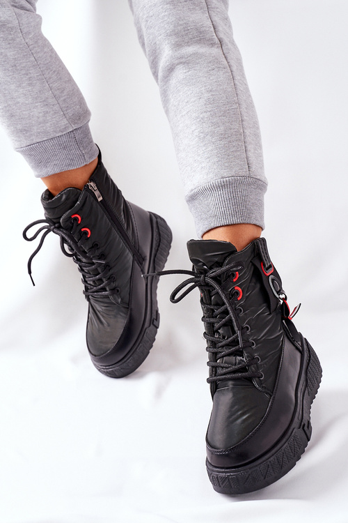 Dámske snehové topánky čierna kascia