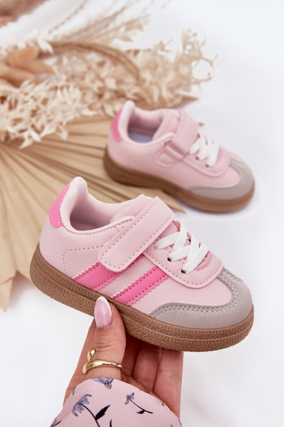 Športové Topánky Sneakers Detské Na Suchý Zips Ružové Adelina