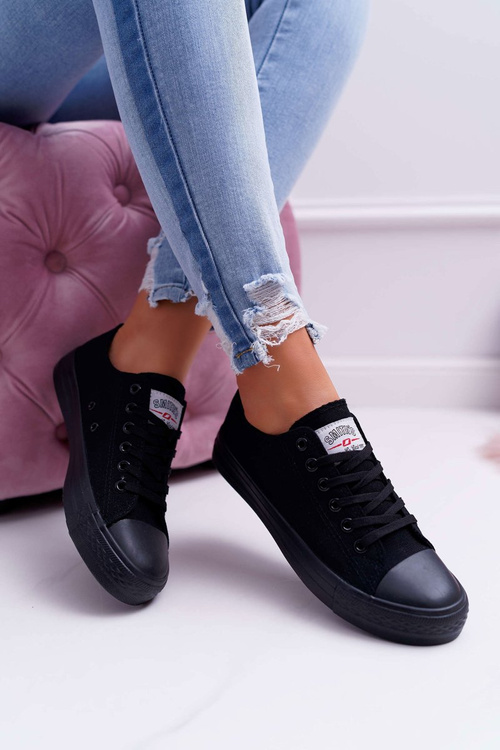 Nízké Dámské Tenisky Smith's Černe