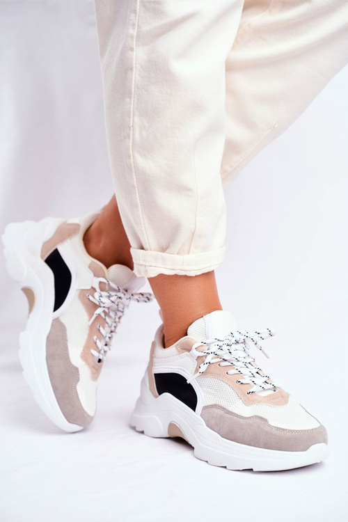 Dámske športové topánky tenisky biele a béžové Mindanao