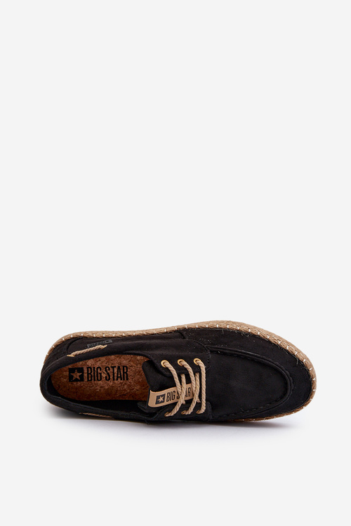 Pánské šněrovací espadrilky Big Star NN174051 Černé