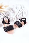 Detské sandále s Braid Black Adella