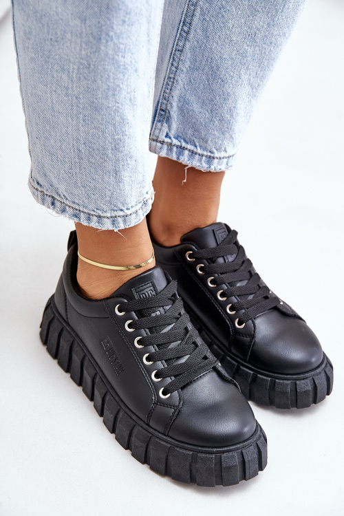 Zateplené Dámske Sneakersy Big Star MM274618 Čierne