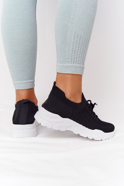 Dámská Sportovní Boty Sneakers Černé S Bílou Podrážkou Ruler