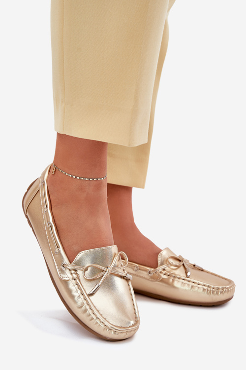 Dámske eko kožené mokasíny zlaté Si Passione